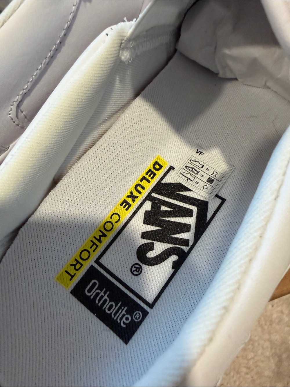 Vans White/Red Slip-On Box Label - Picture 4 of 5